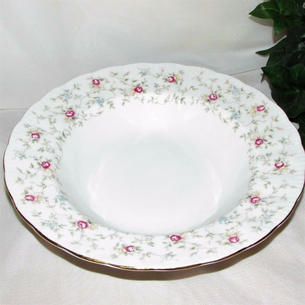 4 Soup Plates 1981 Paragon Fine Bone China FIRST CHOICE 9.25" Rimmed Bowl Floral
